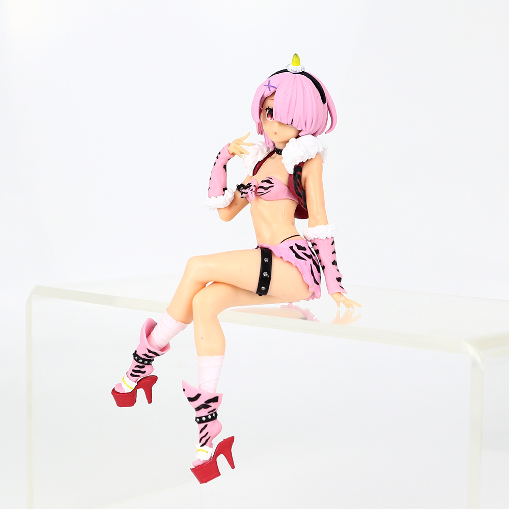 Cross-border new leopard Rem figure ornament two-dimensional beautiful girl A different world anime from scratch. 