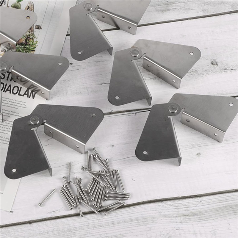 6Pcs Stainless Steel Gutter Extension Hinge Gutter Extension Can Easy Installation. 