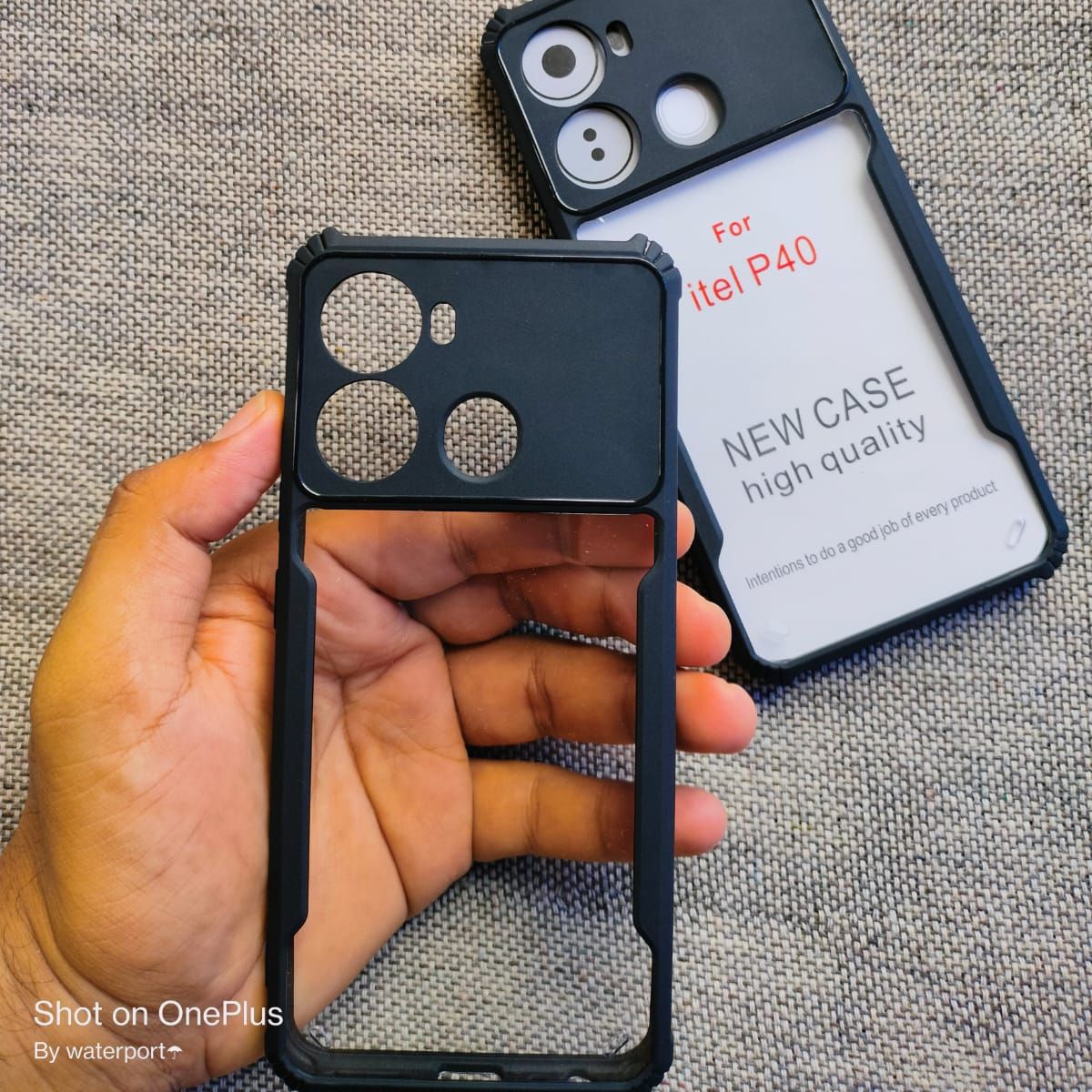 Itel P40 Back Cover ShockProof Airbinger Longlasting Clear Transparent Hard Case Itel P40 P662L With Camera Bump Protection Itel P40 P662L Back Part P 40 P662L (Back Case Cover For Smartphone)
