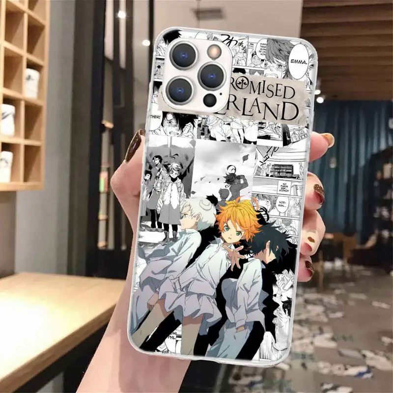 【Solitary waves】The Promised Neverland Anime Soft Phone Case For iPhone 14 13 12 Mini 11 Pro Max 15 Ultra X XR XS 7 Plus 8 6S 5S SE 2020 Pattern. 