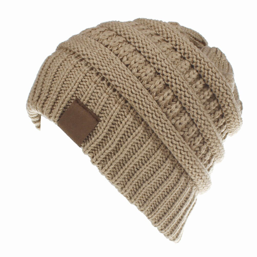 Women Hats Cap Warm Lady Messy Bun 