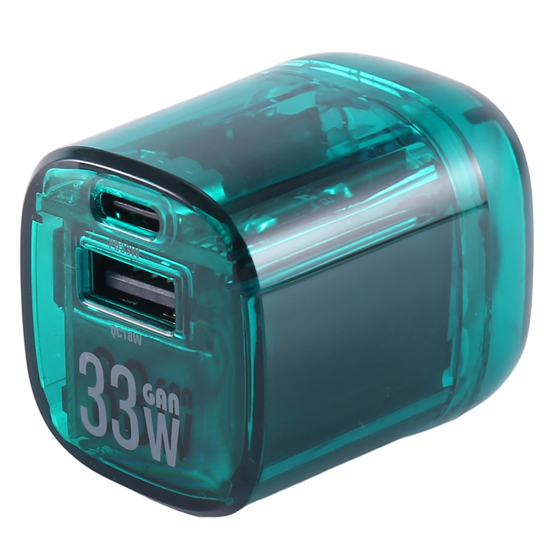 SRIWEN 33W Charger Transparent Punk PD20W Small-Volume Low Temperature US Fold QC Multiprotocol Phone Fast Charging Head,C