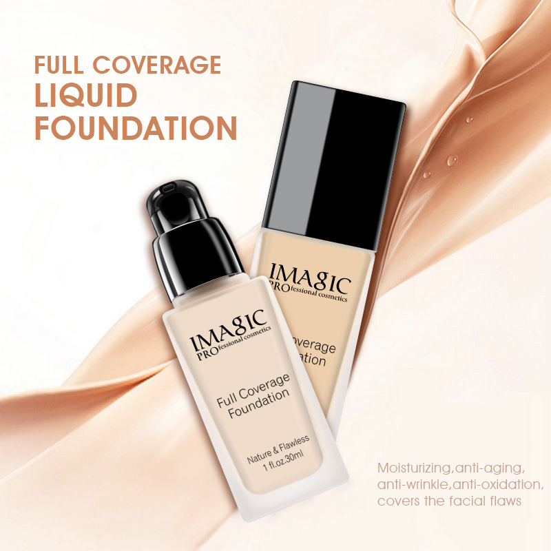IMAGIC full coverage foundation spot removing liquid foundation matte waterproof foundation makeup- 30ml. 