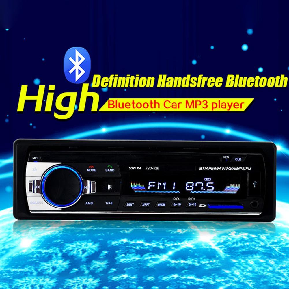 Bluetooth Car MP3 Player Audio Stereo 4X60W Car Radio 12V In-dash 1 Din FM Aux Input Receiver