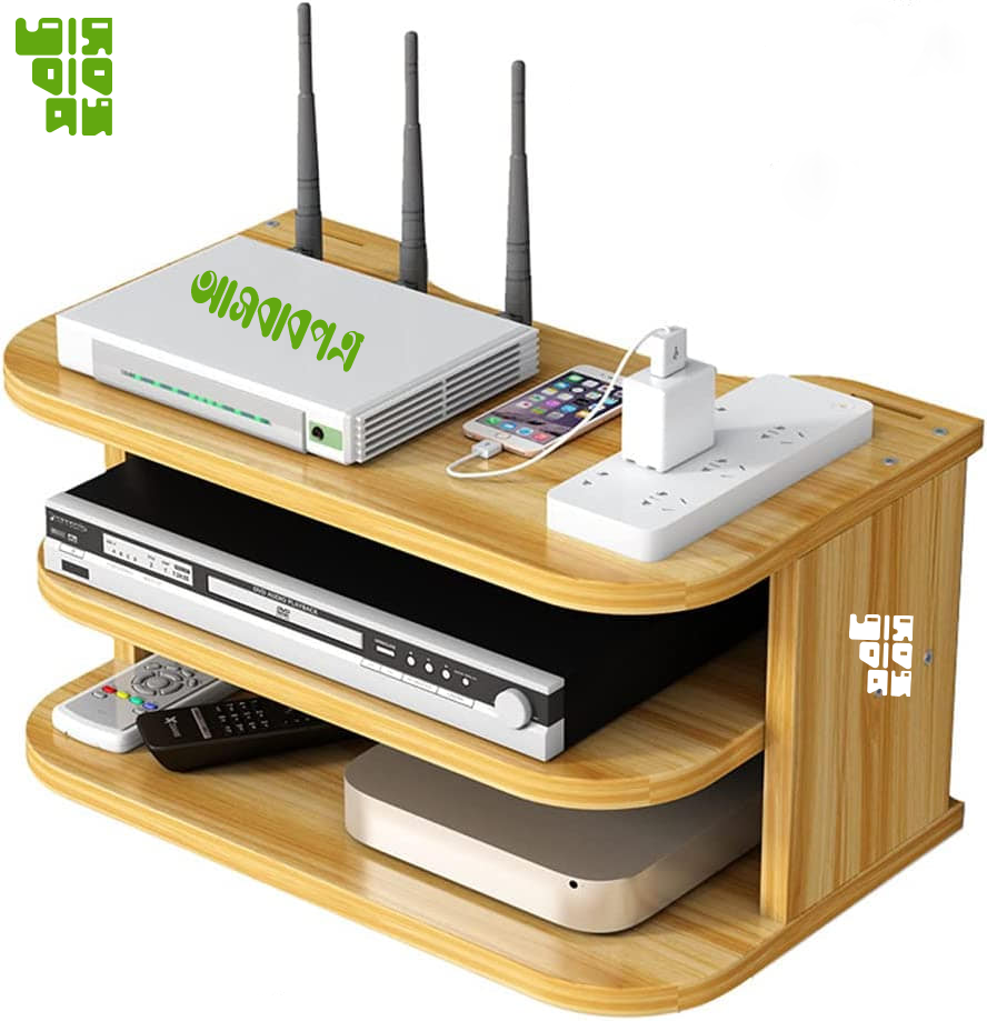 Router Shelf Wall Mounted Wifi Router Storage Top Box Height 10 Inch Length 14 Inch Depth 08 Inch Model RS206. 