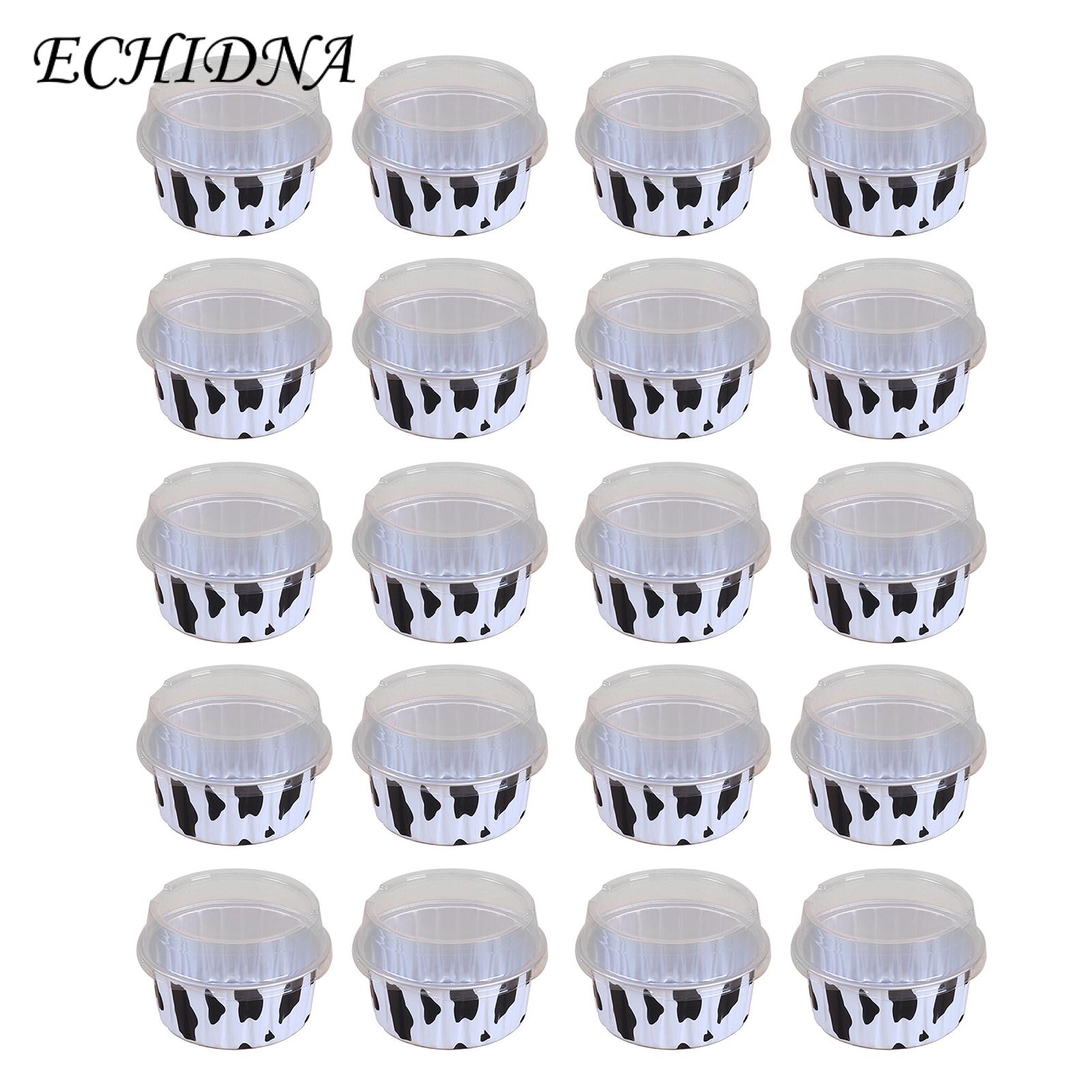 Oil-proof Cake Tin 20pcs Reusable Non-stick Aluminum Foil Cupcake Containers Oven Safe Baking Molds for Kitchen Supplies Cupcake Tinfoil Box