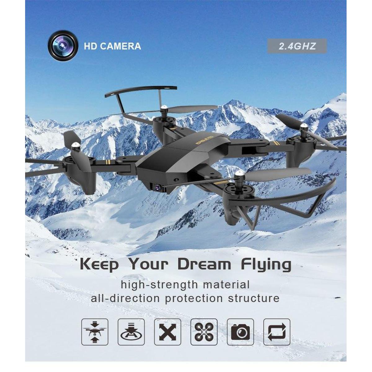 Eagle Pro Drone S9 Foldable Selfie Drone with WiFi FPV HD Camera 2.4G 4 Axis Helicopter Altitude Hold Quadcopter