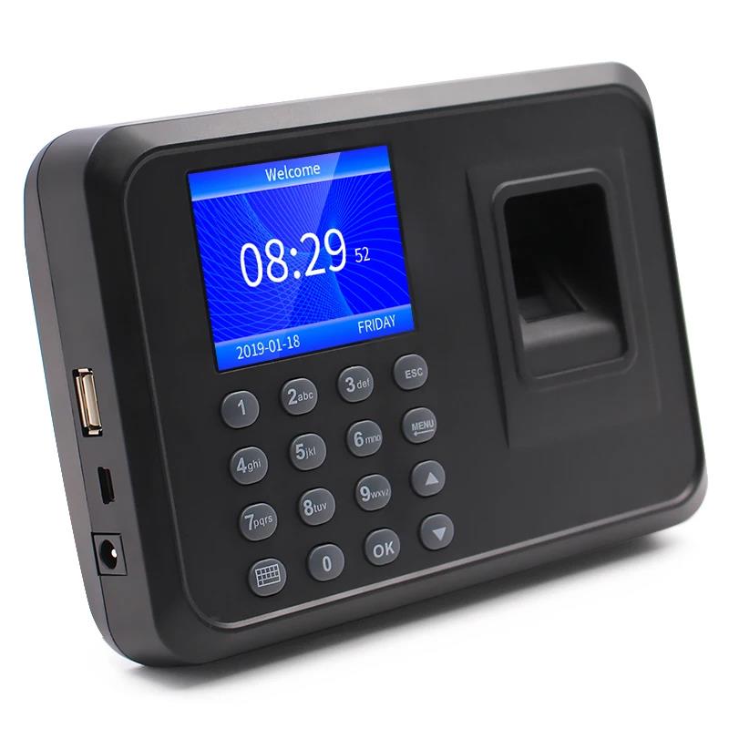 CN Biometric Fingerprint Attendance Punch USB Time Clock Office System Recorder Reader Timing Device Employee Attendance Machine. 