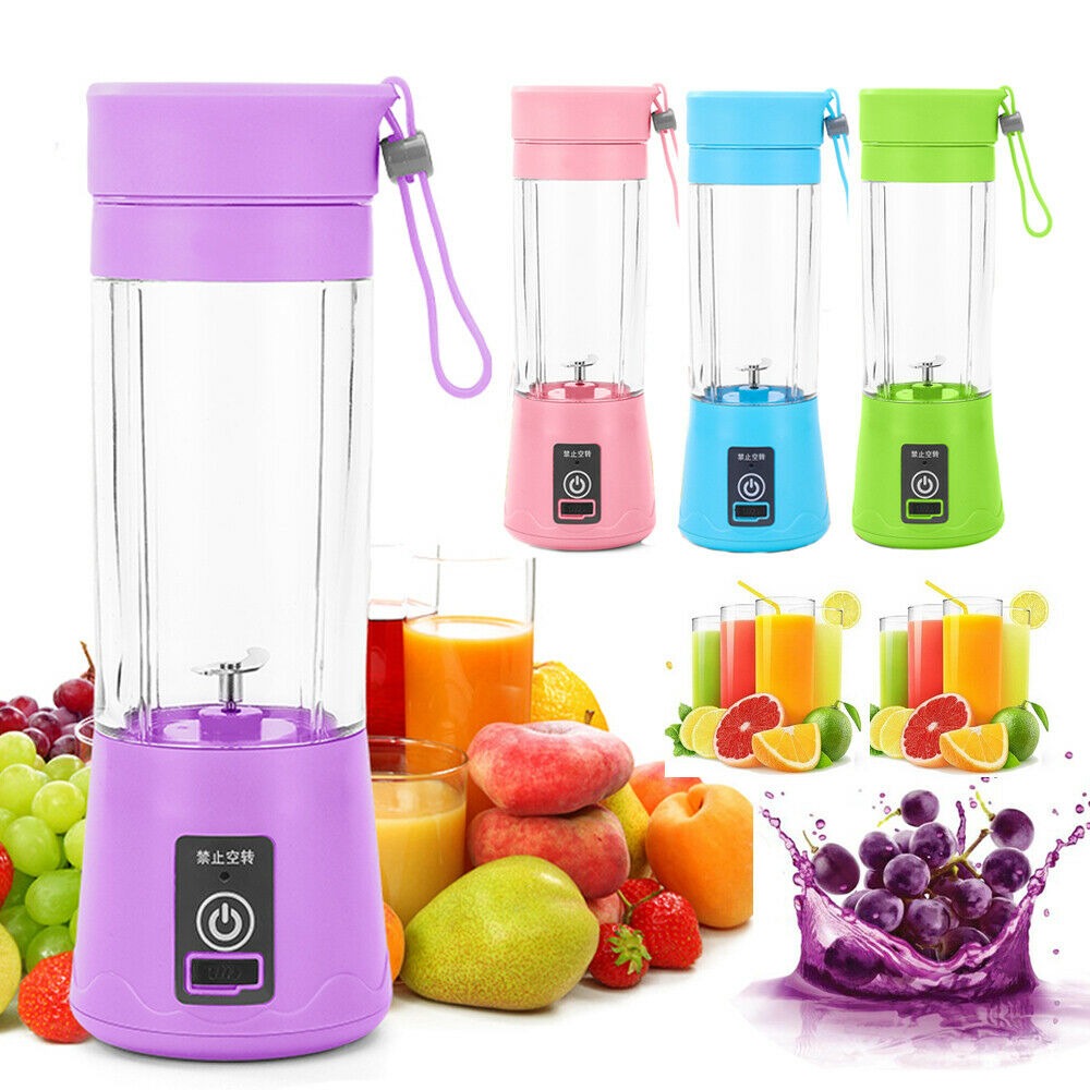 Mini Portable and Rechargeable 380ml Juice Blender Model : HM-03. 