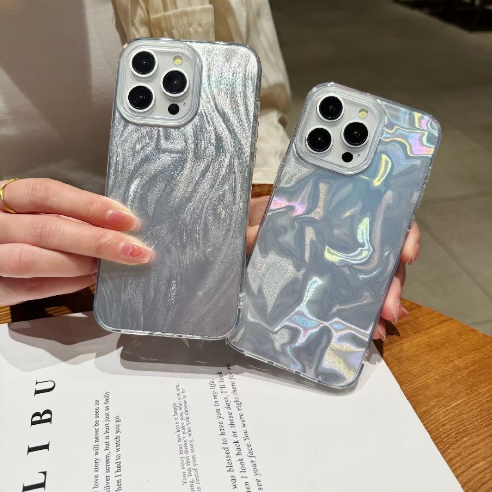 Shock Absorber Protective Soft Cover For Samsung A50 Galaxy A30S A50S A21S A31 A51 4G M40S A71 Luxury Electroplated Couple Shell Feather Water Ripple Pattern Transparent And Glossy Phone Case Dreamy All Inclusive Lens Casing. 