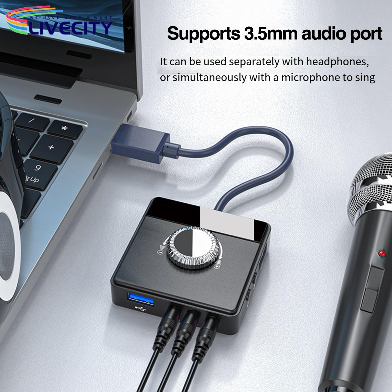 Microphone Using External Sound Card Enhance Audio Experience with Driver-free Usb External Sound Card Perfect for Tablets Computers Volume Adjustable Stereo Audio Adapter 3.5mm Jack. 