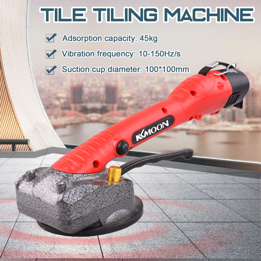 10-150Hz Tile Tiling Machine Wall Floor Tiles Laying Vibrating Tool with 100*100mm Suction Cup. 