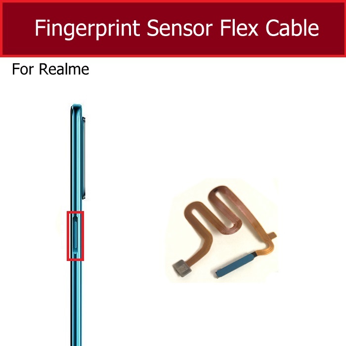 Power Button Fingerprint Sensor Flex Cable For Realme X Lite X50 Master X50M X50T X3 Super Zoom Finger Print Touch Side Sensor. 