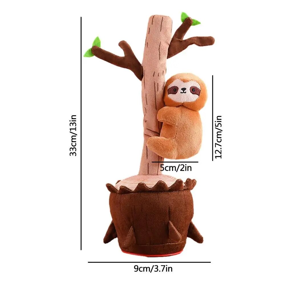 Dancing Panda Climbing Tree Toy Speaker Talking Voice Repeat Plush Singing Dancer Cactus Toy Talk Plushie Stuffed Kawaii Toys. 
