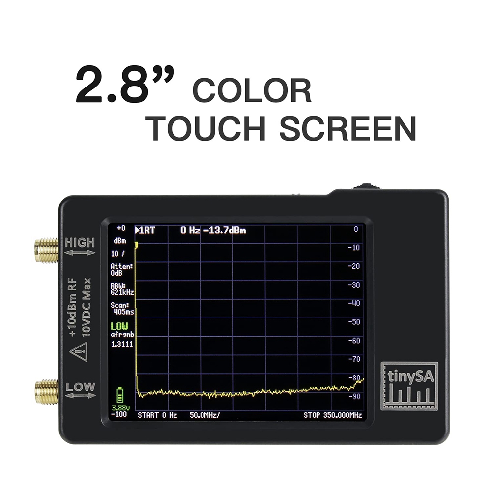 Handheld RF Spectrum Analyzer 2.8 Inch Display Built-in Battery. 
