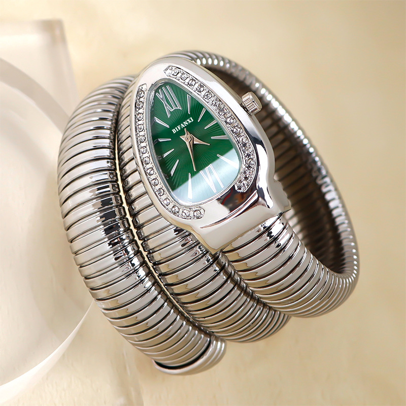 New BIFANXI Snake Watch Women's Fashion Bangle Watch Creative Quartz Watch Personality Bangle Watch. 