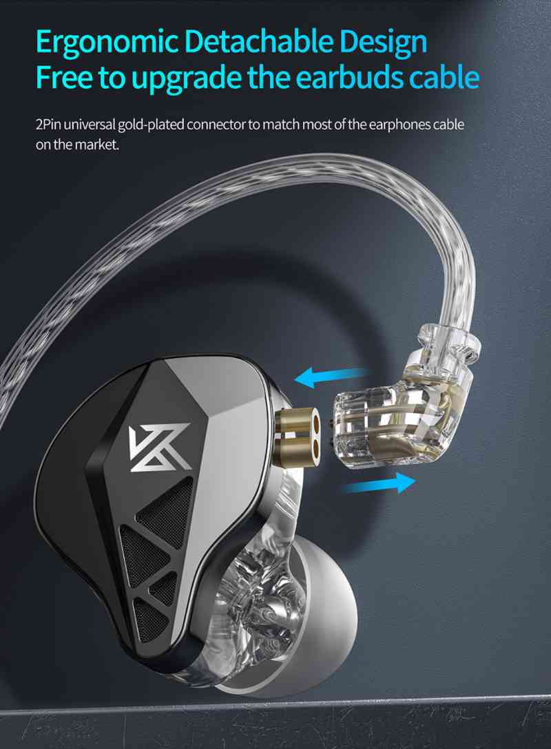 KZ EDXS 10mm Dynamic Driver Earphone. 