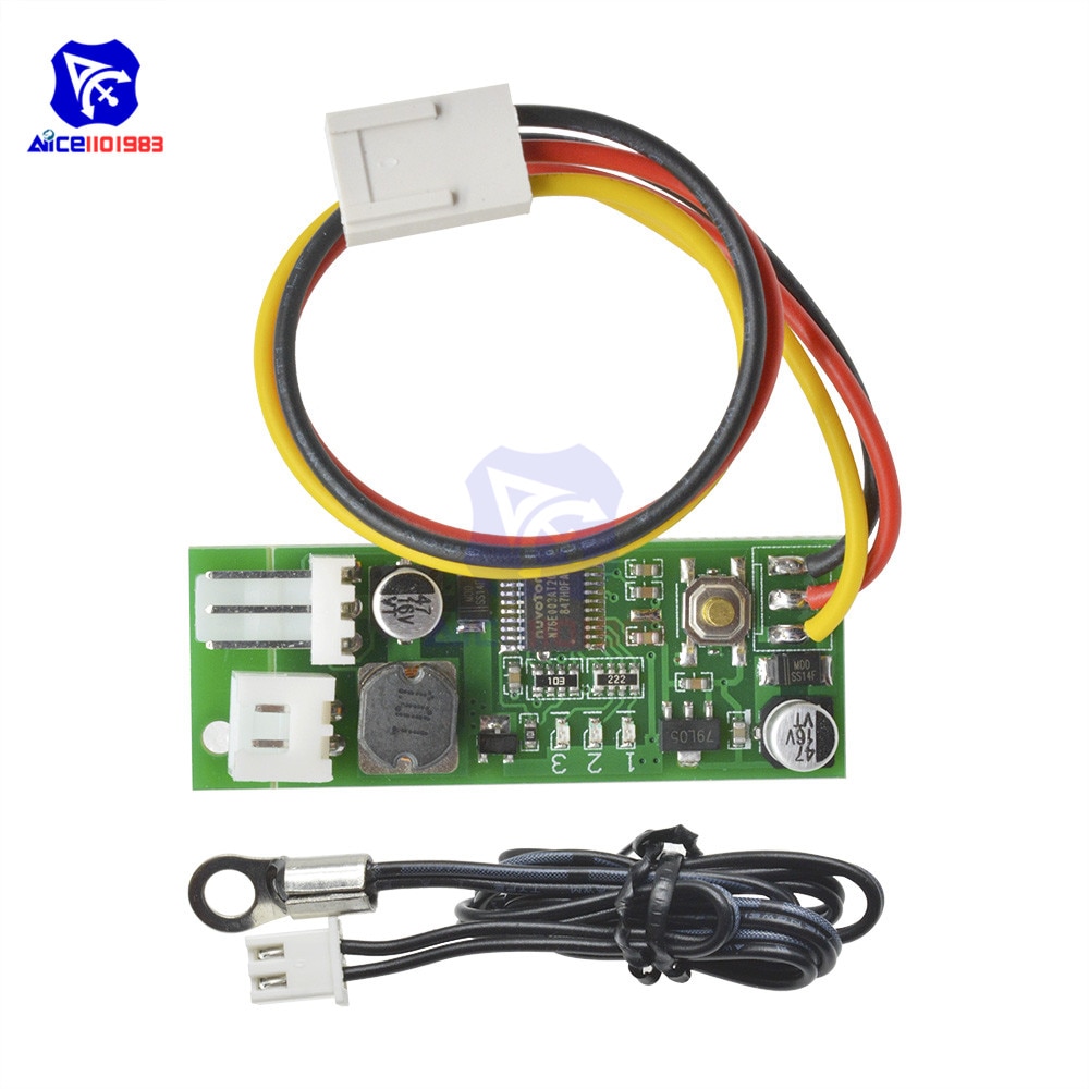 【Alizeker Mall】DC 12V Temperature Denoised Controller ON/OFF for PC Fan/Alarm Board Module with NTC Sensor Probe. 