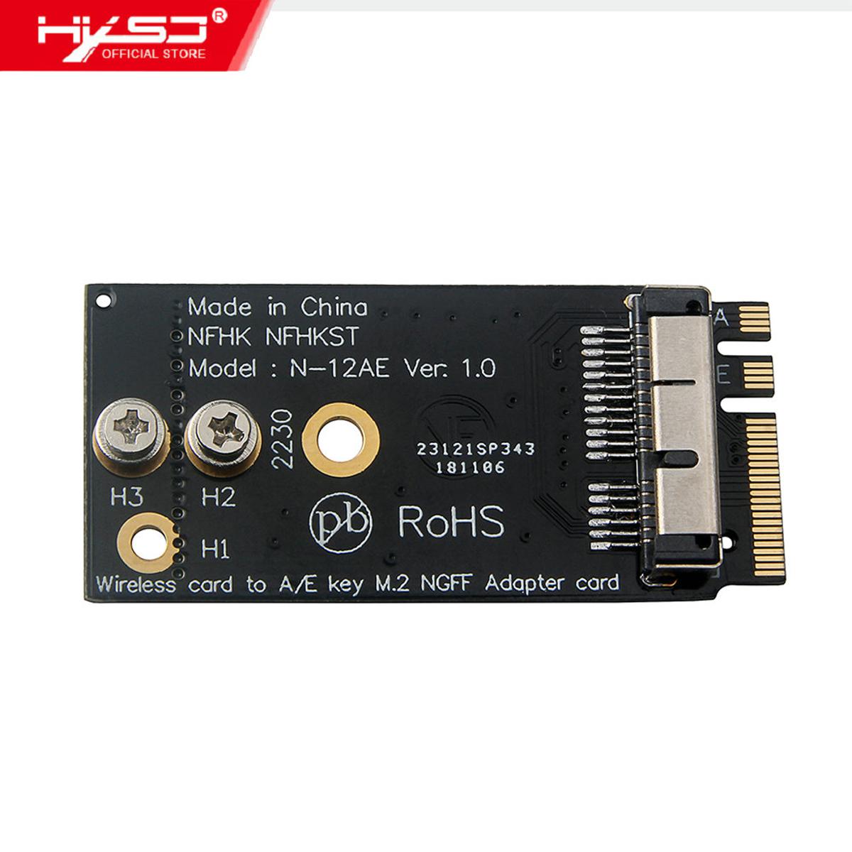 HXSJ Ep-108  C-ard To Ngff M.2 Key A/E Adapter Bcm94360Cs2 Bcm943224Pciebt2 Replacement For Ma-cbook Os