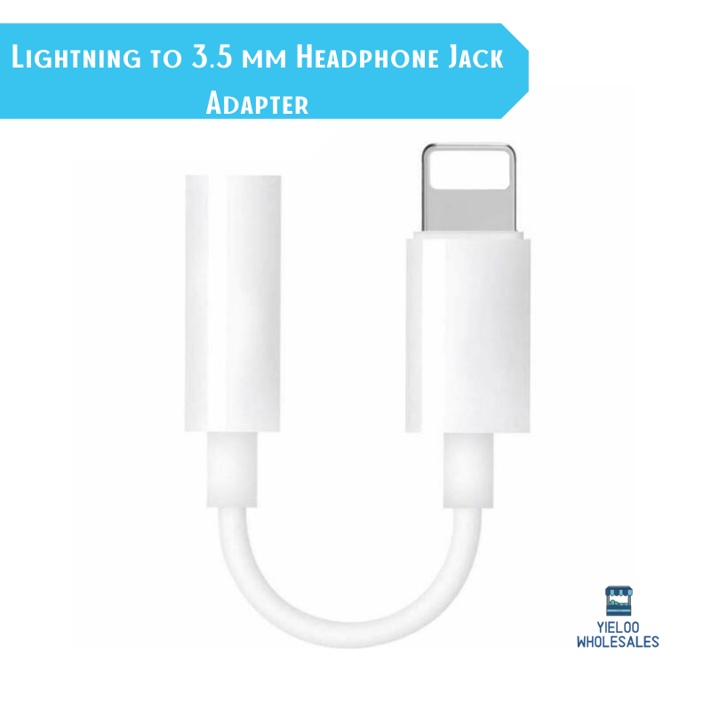 Lightning/Type C to 3.5mm Jack Audio Adapter For All for iPhone and Android Model. 