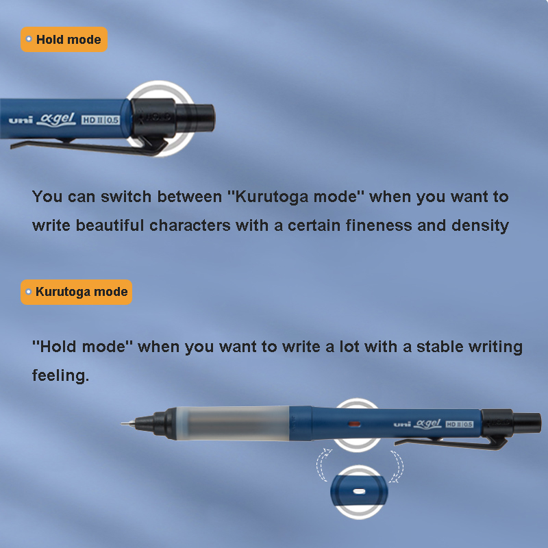 New Uni Alpha-Gel Switch Mechanical Pencil Hold Kuru Toga Automatic 0.3 0.5 mm Soft Comfortable Grip m5-1009GG Limited Edition Amour zii. 