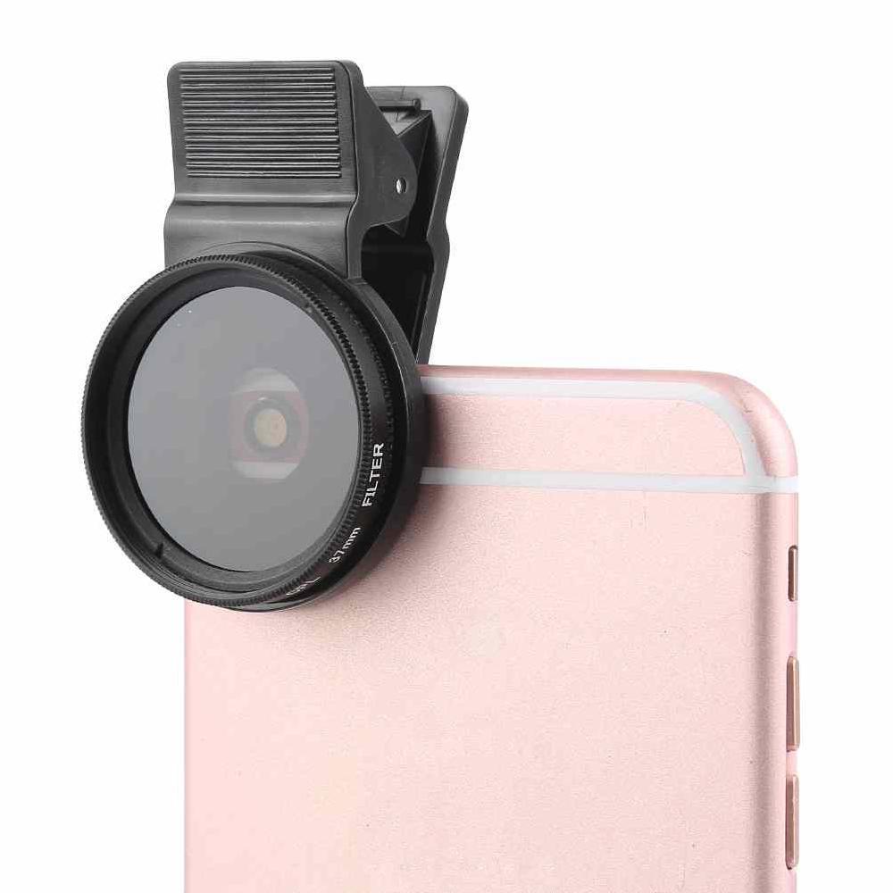 Hbuay Phone clip containing filter 37mm CPL +Protective Cap For Cell Phone. 