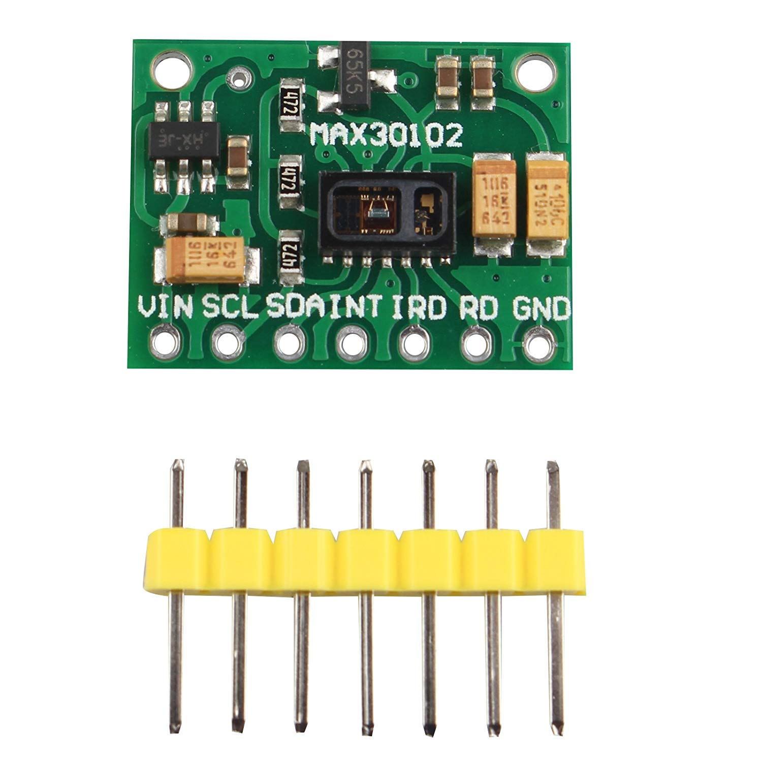 MAX30102 MAX 30102 Heart Rate Oximeter Sensor Arduino Module Pulse Oximeters Development Board Sensor Module With 7 Pin Cables Connections Header. 