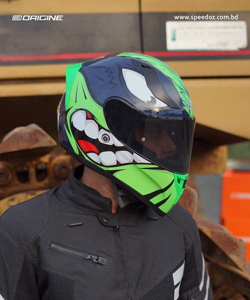 ORIGINE Strada Mohawk Helmets - Glossy Green. 