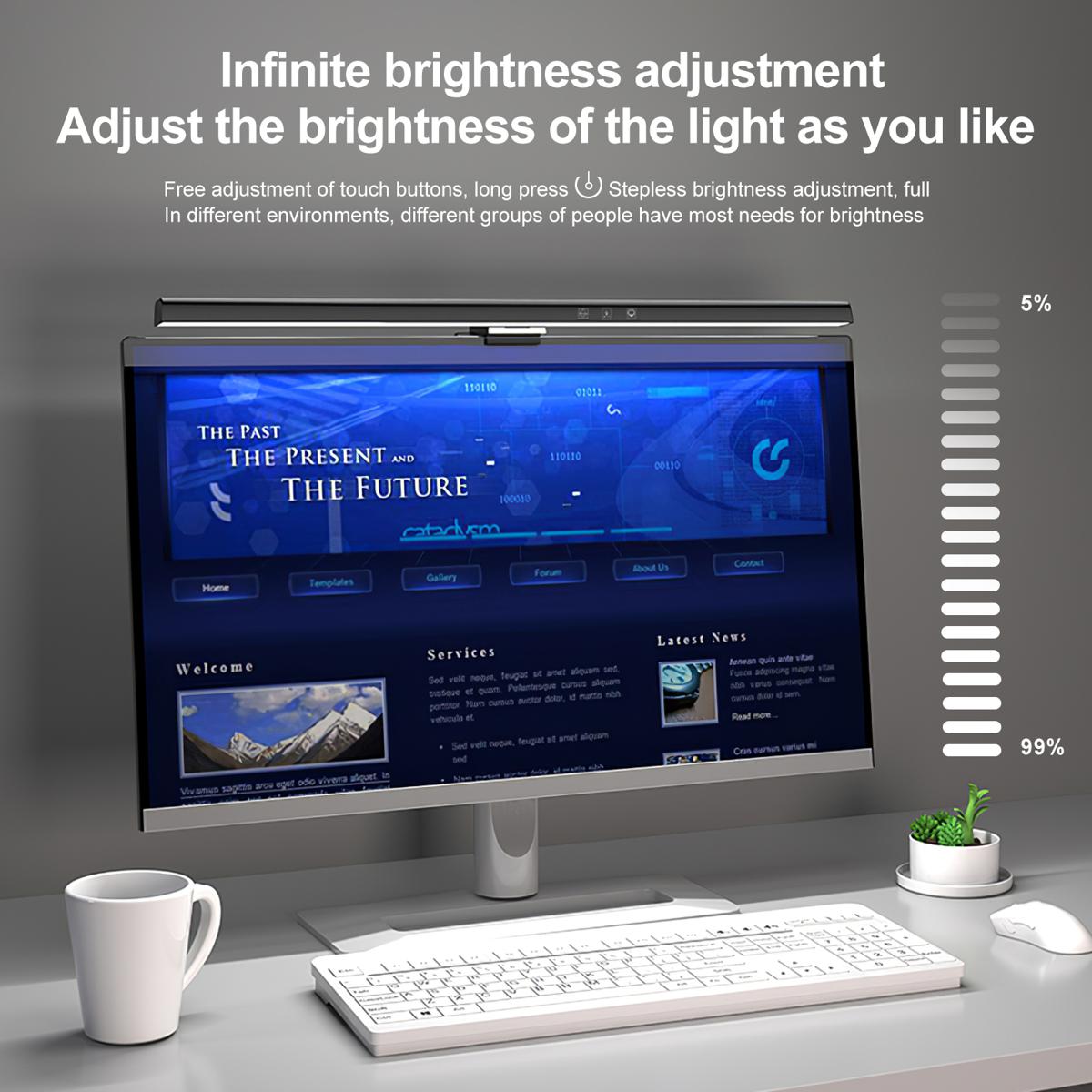 LED Light Dimmable USB Desk Lamps Monitor Laptop Screen Light Bar LED Desktop Table Lamp Eye Protection Reading Lamp Safe Portable