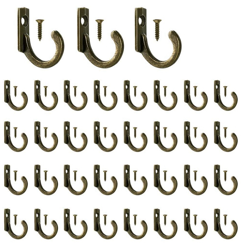58 Pieces Wall Mounted Hook, Small Coat Hooks, Black Single Hanger for Hanging Coffee Cups, Kitchen Towel
