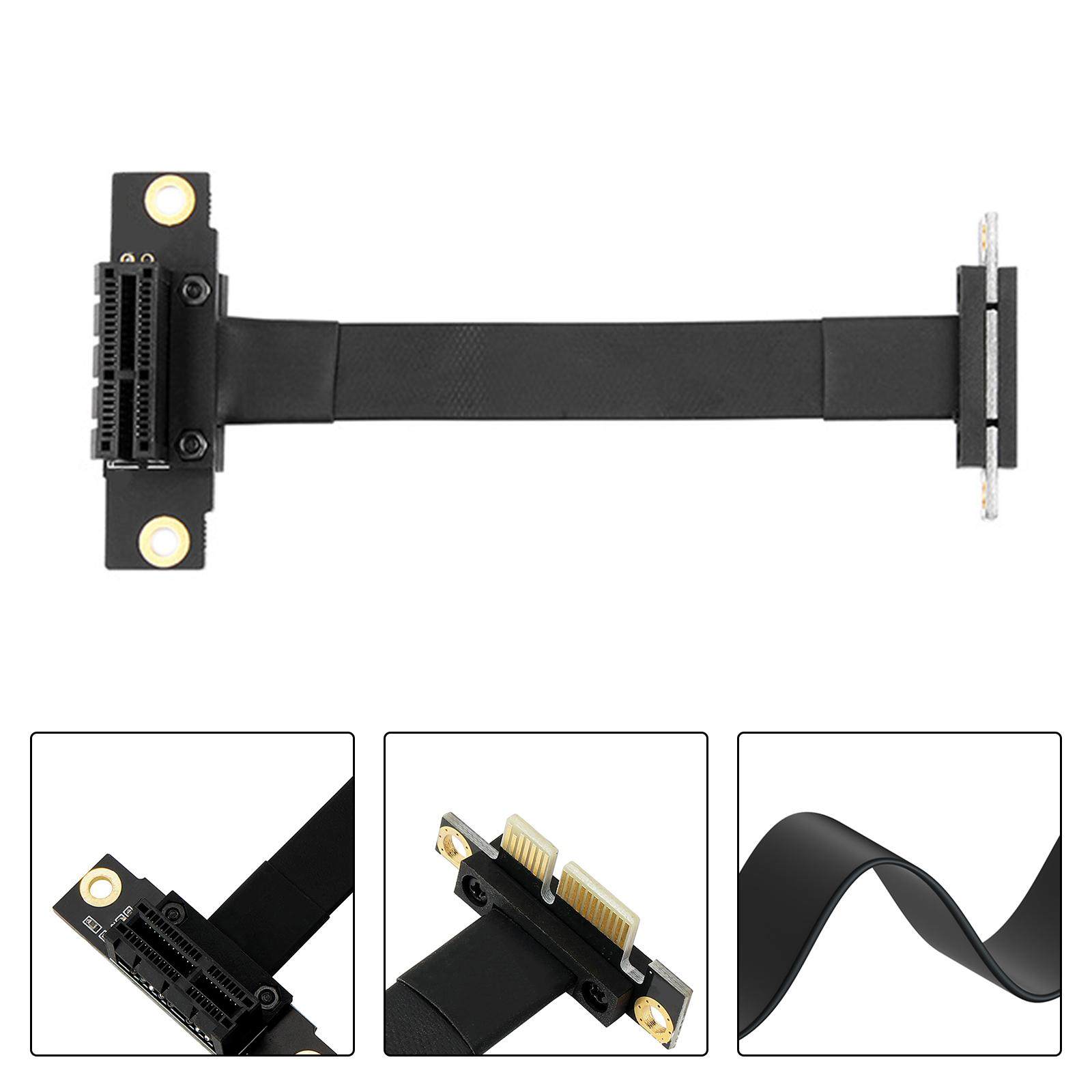 PCI Express Extension Cable PCIe x1 to x1 x4 Pci-E x1 Extension Cable Pci-E Riser Card Expansion Card Cable for Motherboard /Extender/ Adapter - 5cm. 