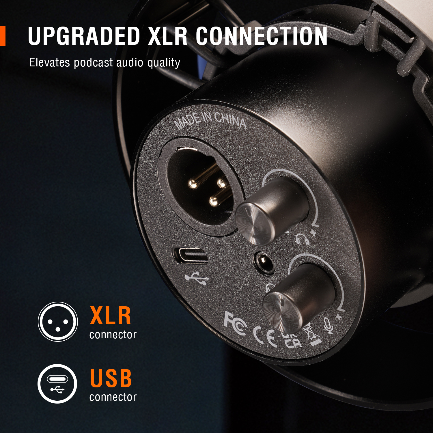 Şok montajlı FIFINE USB/XLR dinamik mikrofon, dokunmatik sessiz, kulaklık jakı ve ses kontrolü, PC veya ses kartı kaydı için-K688. 