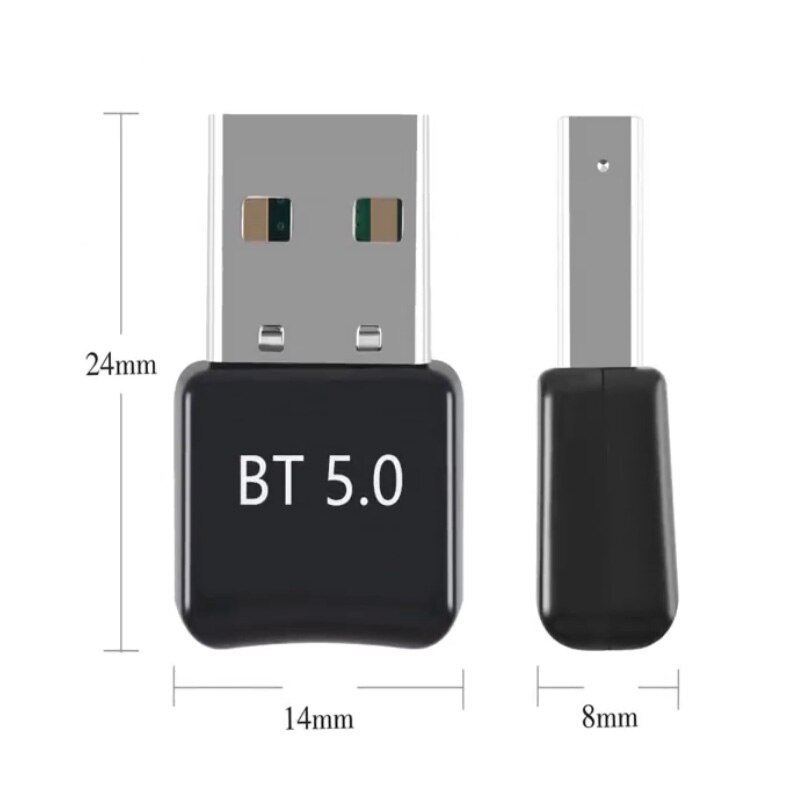 TEROW USB Bluetooth-compatible 5.0 Adapter USB2.0 3Mbps with RTL8761BUV Chip Transmitter Receiver Dongle for Laptop and Desktop. 