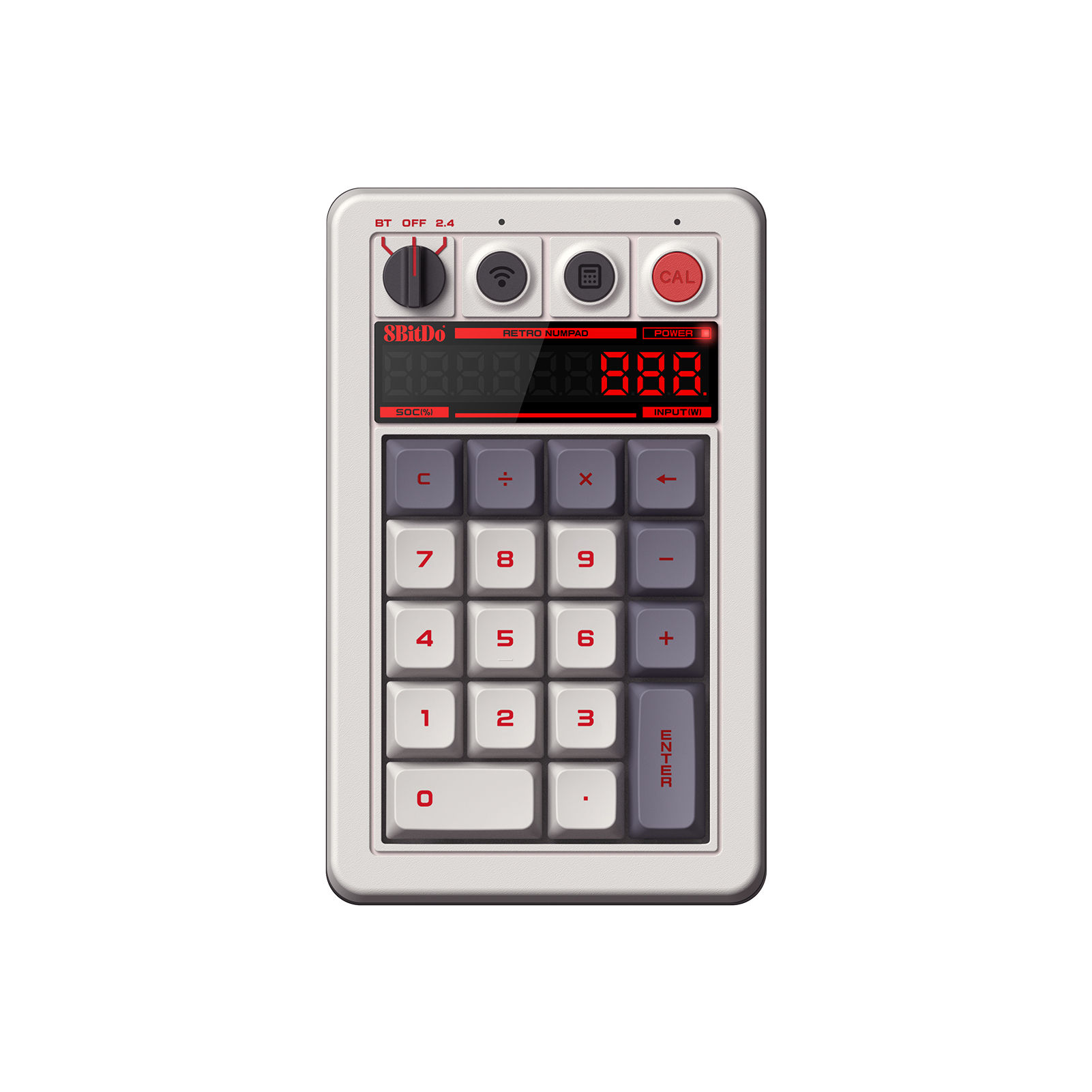 8BitDo Retro 18 Mechanical Numpad, Supports Calculator Mode, Bluetooth / 2.4G / Wired Numpad for Windows and Android. 