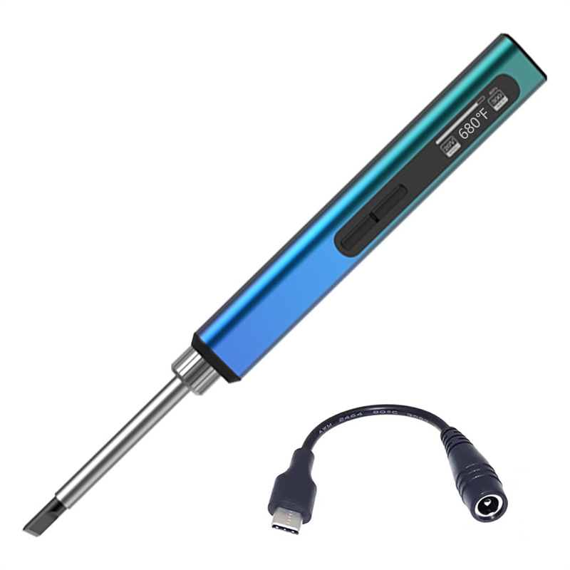 Smart Portable Soldering Iron with USB-C Charging, with OLED Screen, WithPID Control, 180-100 Degree Fahrenheit, 65W 8s