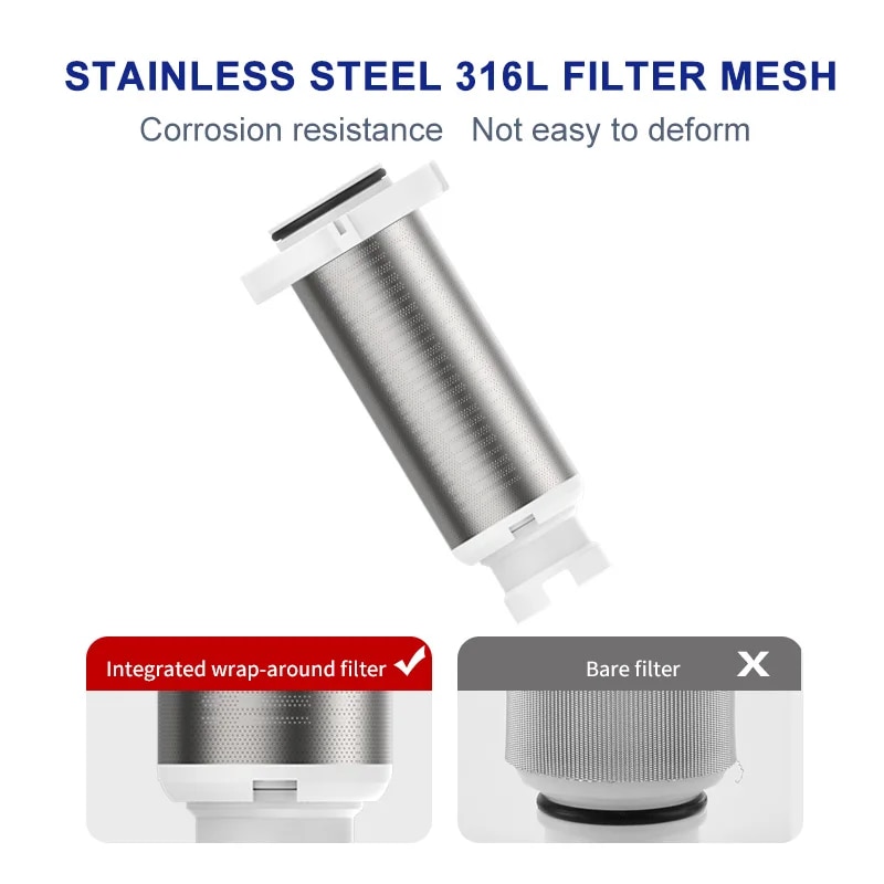 WHEELTON Auto-Rotated Flush Pre-Filter Backwash Spin Down Sediment Double-sided Scraper Whole House Filter System 1/2 3/4 1“. 