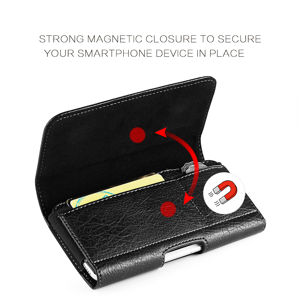 Universal Pouch Wallet Case 6.3/5.5/4.7 inch Waist Bag Magnetic Horizontal Phone Cover for iPhone X 8 7 Phone Belt Holster Clip. 