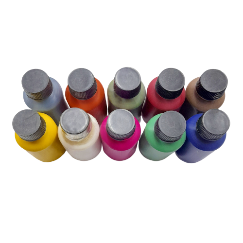 Acramine Ready Colour For Febric Paint(White, Black, Cobalt Blue, Ultramarrine, Ligtht Green, Deep Green, Brunt Umber, Megenta, Red and Yellow)
