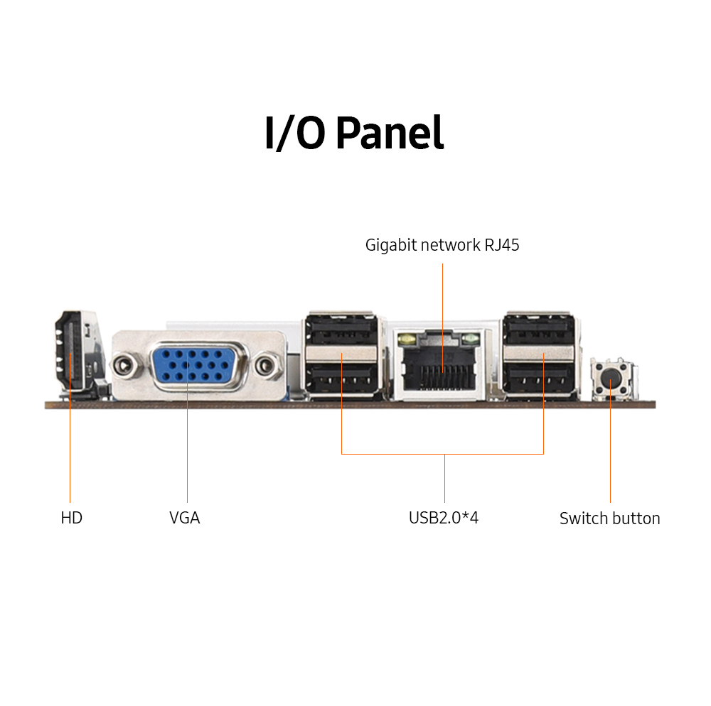 HXSJ BTC-S37 Motherboard with Onboard Intel Celeron 847 CPU 8 PCI-E 16X Slots Gigabit Network VGA+HD Ports Support 8 Graphics Cards. 