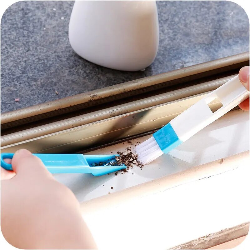 Multipurpose Window Door Keyboard Cleaning Brush Cleaner+Dustpan 2 In 1 Tool. 