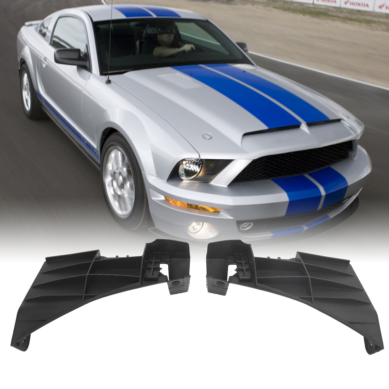 Bumper Support Bracket Cover Easy Installation 5R3Z17C861AA 1 Pair for Mustang 2005 To 2009. 