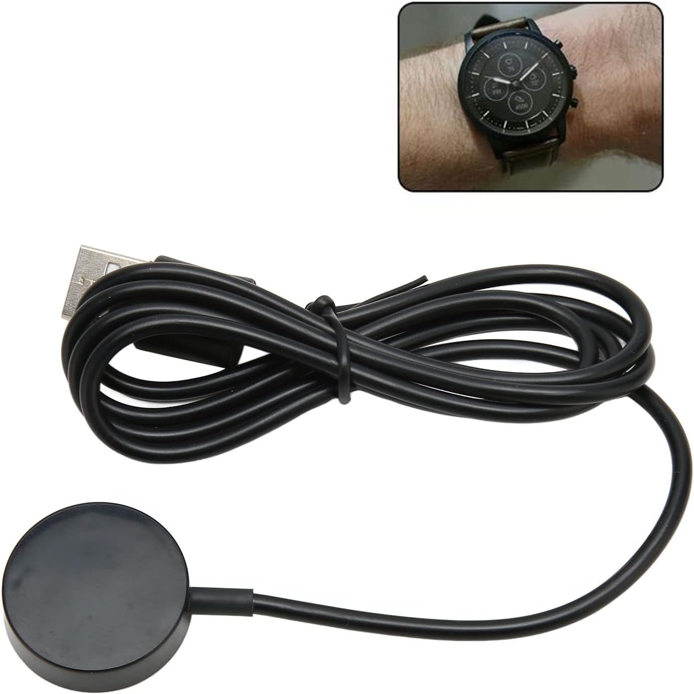Magnetic Smart Watch Charger for Fossil, Charger Compatible with Fossil Gen 1 2 3, 3.3ft 100cm USB Smartwatch Charging Cable. 