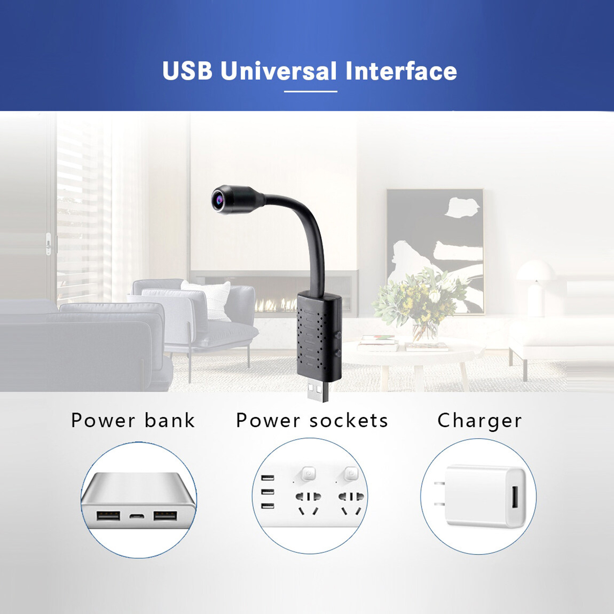 Cloud Storage Smart Small Flexible USB Cameras V380 Pro APP P2P CCTV IP WIFI USB Camera. 