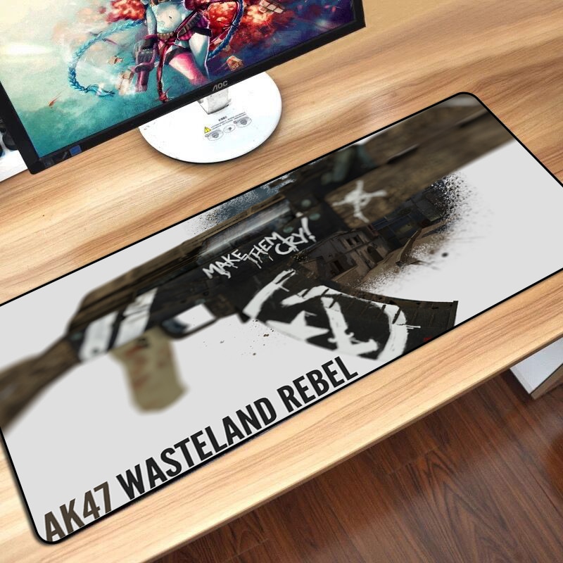 【happy one】CS GO Gaming Keyboard Mouse Pad Mat Large Size AK47 M4A1 AWP CSGO Gamer PC Computer Notebook Mouse Gaming. 
