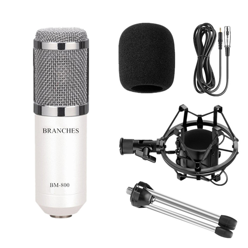 BM800 Mikrofon Condenser Sound Recording BM 800 Microphone With Shock Mount For Radio Braodcasting Singing Recording KTV Karaoke. 