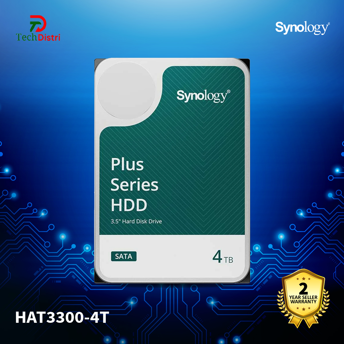 Synology HAT3300 4TB Plus Series SATA HDD 3.5" (HAT3300-4T)