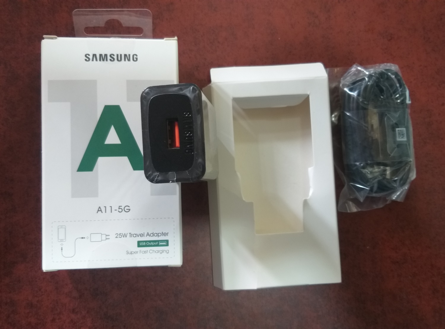 For Samsung Galaxy A11 Fast Charger 15W (25W Max) Adaptive Fast Charger Adapter Charger With USB Type-C Cable For Samsung Galaxy A11 A12 M21 M31 M31s Charger with Type C Cable. 