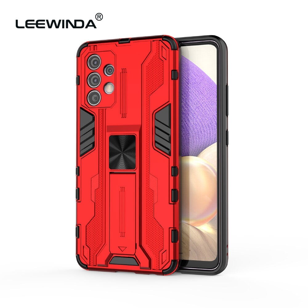 xprmy for Samsung Galaxy A51 4G Phone Case Silicone TPU Hard PC Luxury Armor Shockproof Invisible Stand Back Cover