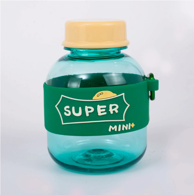 Mini Plastic Water Bottles Cute Kid Soda Water Bottle with Portable Rope Steel Student Girls Aerated Drink Bottles. 