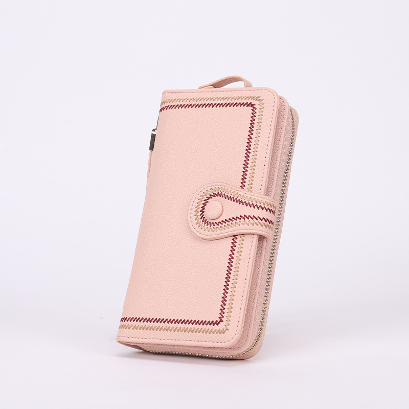 Foreign trade new handbag ladies soft wallet zipper mobile phone bag clutch key PU long coin purse
